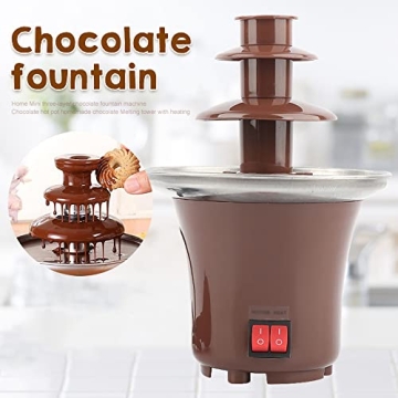 Decdeal 3-Layer Chocolate Fondue Fountain for Parties