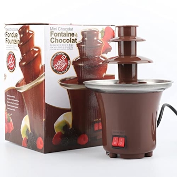 Decdeal 3-Layer Chocolate Fondue Fountain for Parties