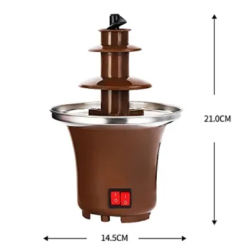 Decdeal 3-Layer Chocolate Fondue Fountain for Parties