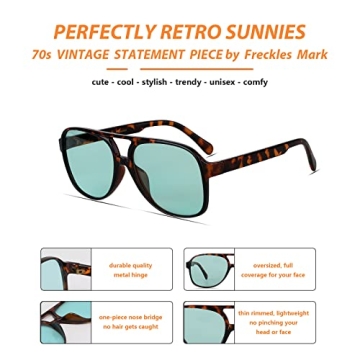 Freckles Mark Trendy Retro Aviator Sunglasses for Everyone