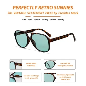 Freckles Mark Trendy Retro Aviator Sunglasses for Everyone