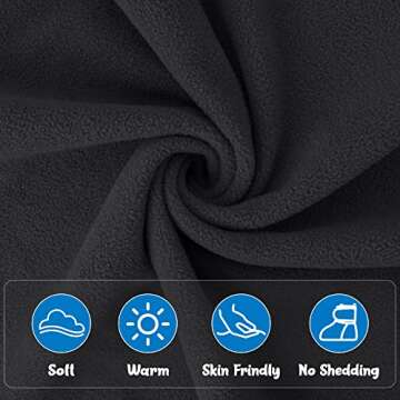 Pro Goleem Fleece Baby Booties, Warm Cozy Baby Slippers, Stay On Sock Shoes, Easy to Put on, Unisex Baby Gifts, Soft Non-Slip Adjustable Newborn Boots for Boys and Girls 12-18 Months, Black