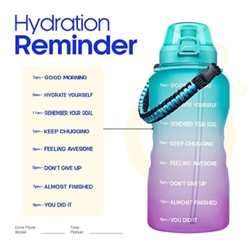 Giotto Motivational 1 Gallon Water Bottle with Handle