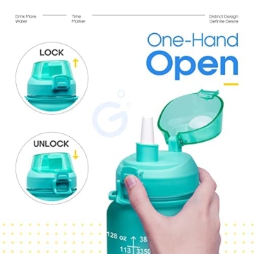 Giotto Motivational 1 Gallon Water Bottle with Handle