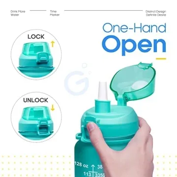 Giotto Motivational 1 Gallon Water Bottle with Handle