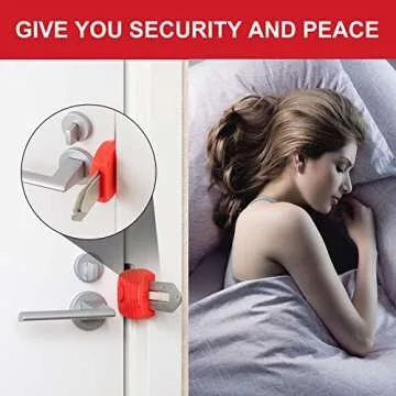 HonesaLoc Portable Door Lock, Anti-Theft Lock, Travel Door Lock for Additional Privacy and Safety, Home Security Door Locker for Hotel Apartment School