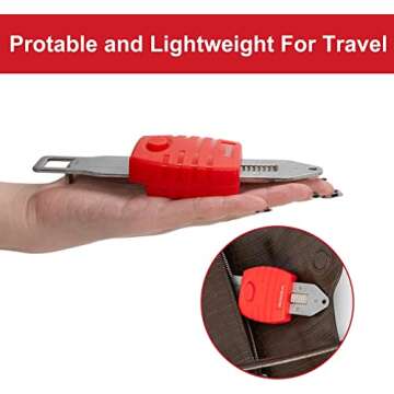 HonesaLoc Portable Door Lock, Anti-Theft Lock, Travel Door Lock for Additional Privacy and Safety, Home Security Door Locker for Hotel Apartment School