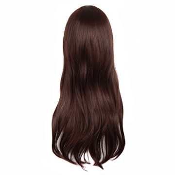MapofBeauty Dark Brown 28" Curly Cosplay Wig - Affordable & Stylish