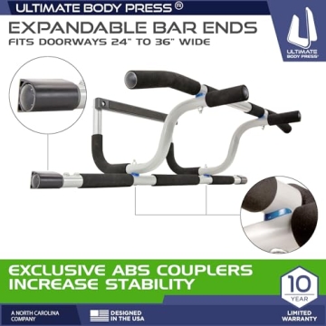 Ultimate Body Press XL Doorway Pull-Up Bar for All Users