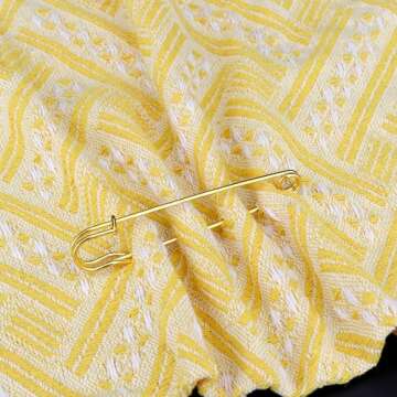 15 PCS 4 Inch Extra-Large Safety Pins Dulinkas Large Safety Pins Large Safety Pins Heavy Duty for Blankets Steel Safety Pins Heavy Duty 4" Steel Safety Pins for Clothes Gold