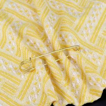 15 PCS 4 Inch Extra-Large Safety Pins Dulinkas Large Safety Pins Large Safety Pins Heavy Duty for Blankets Steel Safety Pins Heavy Duty 4" Steel Safety Pins for Clothes Gold