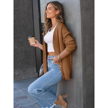 LILLUSORY Stylish Oversized Cardigan for Women