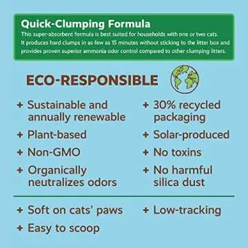 Naturally Fresh Cat Litter Made From Walnut Shells, 1-2 Cats, Unscented, Upcycled, Easy Scooping, Sustainable, 26 Lbs