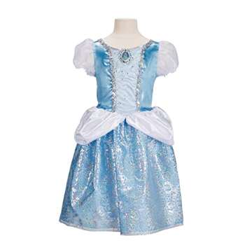 Disney Princess Cinderella Dress Costume for Girls, Perfect for Party, Halloween Or Pretend Play Dress Up Child Size 4-6X