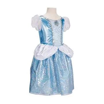 Disney Princess Cinderella Dress Costume for Girls, Perfect for Party, Halloween Or Pretend Play Dress Up Child Size 4-6X