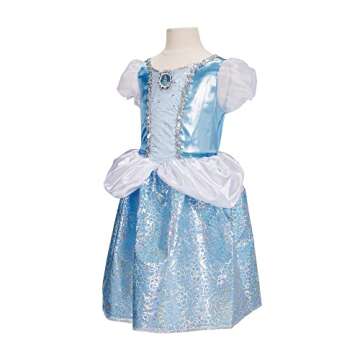 Disney Princess Cinderella Dress Costume for Girls, Perfect for Party, Halloween Or Pretend Play Dress Up Child Size 4-6X