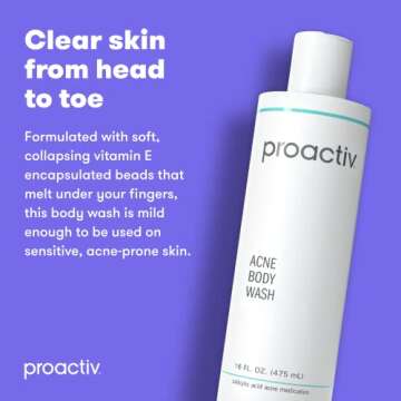 Proactiv Acne Body Wash - Exfoliating Body Wash for Sensitive Skin, Salicylic Acid Cleanser with Soo...