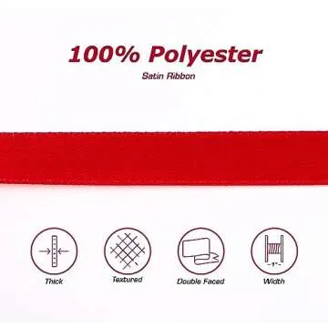 Topenca Supplies Satin Ribbon for Crafts & Gift Wrapping