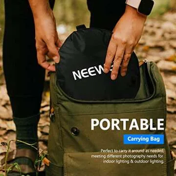 Neewer 5-in-1 Portable Round 32 in/80cm Light Reflector Collapsible Multi-Disc with Single Grip and Bag for Studio Photography Lighting and Outdoor Lighting - Gold/Silver/White/Black/Translucent