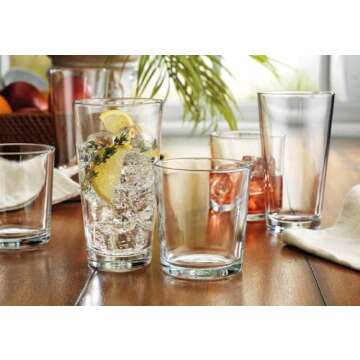 Elegant Glaver's Drinking Glasses Set of 16 for Every Occasion