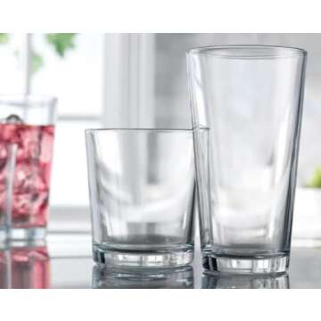 Elegant Glaver's Drinking Glasses Set of 16 for Every Occasion