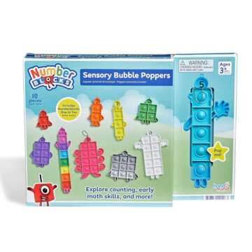 Hand2mind Numberblocks Sensory Bubble Poppers: Fun and Educational Fidget Toys for Kids!