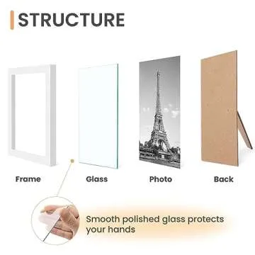 upsimples 5x7 Picture Frame with Real Glass,Bulk Photo Frames for Wall or Tabletop Display,Set of 17,White
