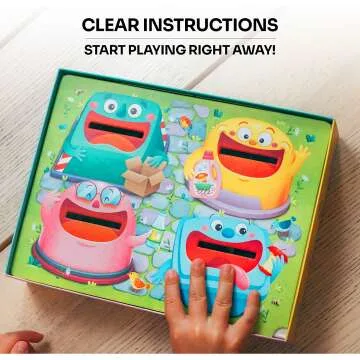 Hungry Bins Board Game for Kids Ages 3-6