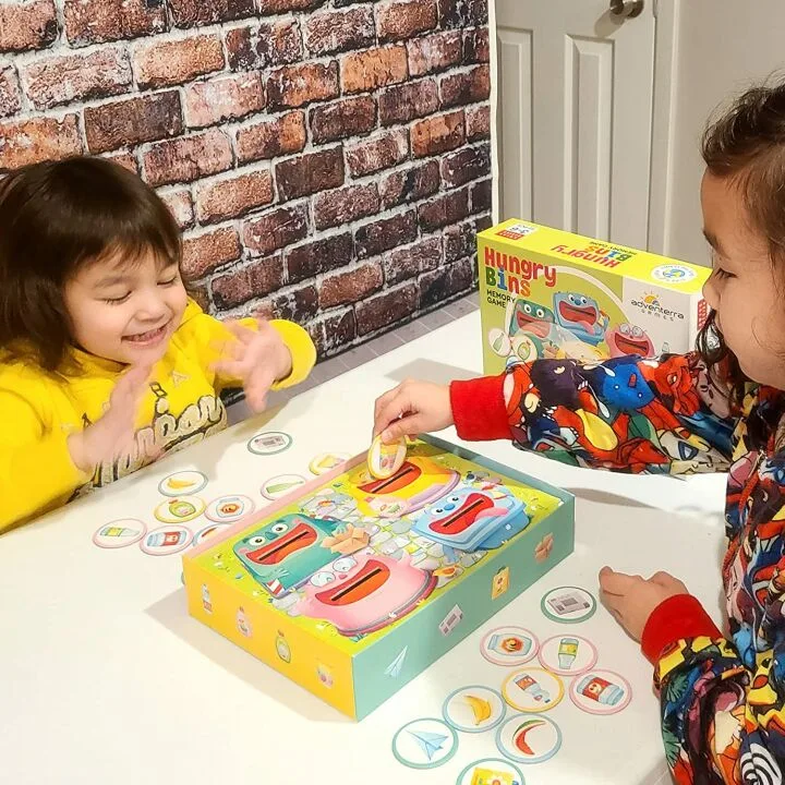 Hungry Bins Board Game for Kids Ages 3-6