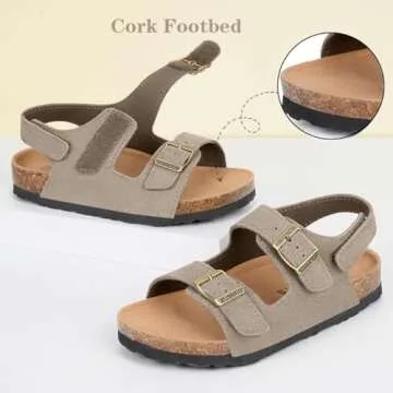ZUSERIS Kids Cork Sandals for Toddlers - Summer Comfort