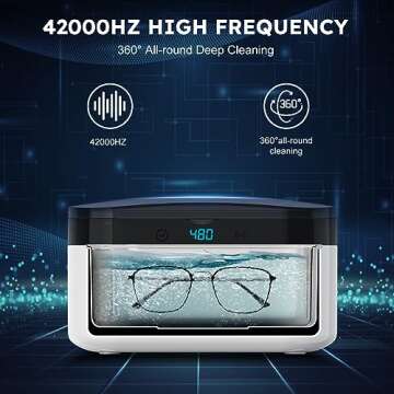 LifeBasis Portable Sonic Jewelry Cleaner - 42kHz Ultrasonic Cleaner
