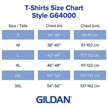 Gildan Adult Softstyle Cotton T-Shirt, Style G64000, Multipack, White (2-Pack), Large