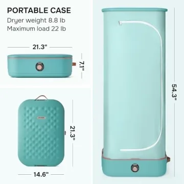 Portable Dryer - Portable Clothes Dryer after Washing - Portable Foldable Dryer Machine for Apartments and Home - Mini Travel Clothes Dryer Machine