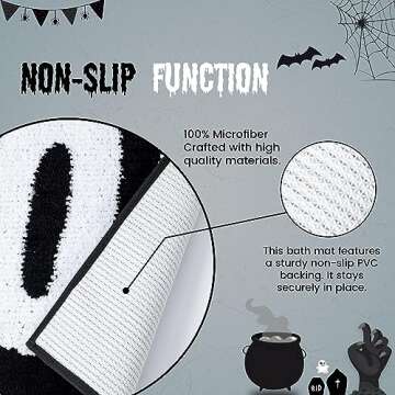 Indecor Home Halloween Bathroom Rug - Super Absorbent Non-Slip