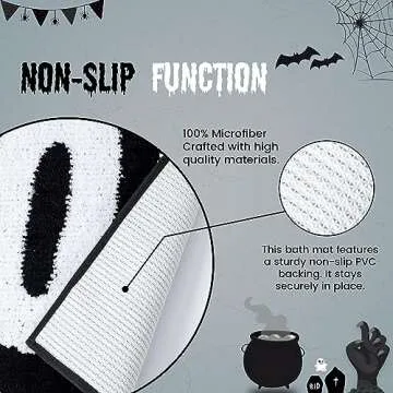 Indecor Home Halloween Bathroom Rug - Super Absorbent Non-Slip