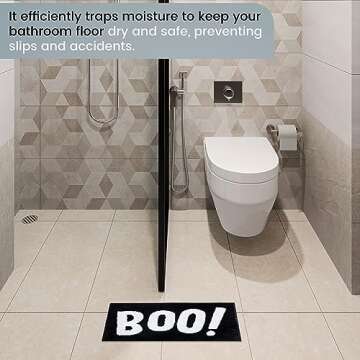 Indecor Home Halloween Bathroom Rug - Super Absorbent Non-Slip