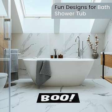 Indecor Home Halloween Bathroom Rug - Super Absorbent Non-Slip