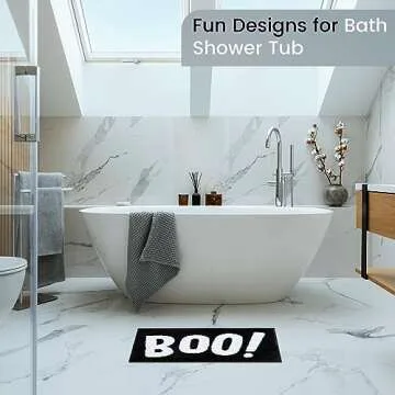 Indecor Home Halloween Bathroom Rug - Super Absorbent Non-Slip