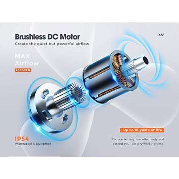 Camping Fan with LED Lantern - Rechargeable & Portable