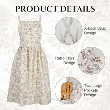 Stylish XLSXEXCL Floral Apron for Women - Perfect Gift