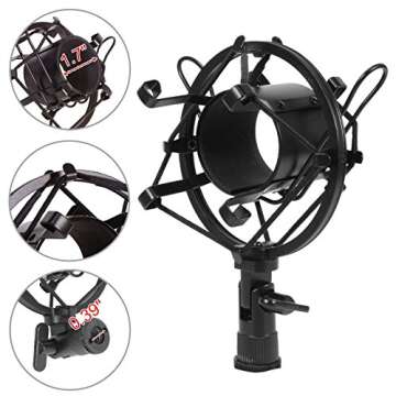 Voilamart USB Streaming Podcast Microphone, Condenser Microphone Set BM-800 with Adjustable Recording, Suspension Scissor Arm Stand, Shock Mount, Podcast Condenser Microphone for YouTube, Recording