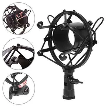 Voilamart USB Streaming Podcast Microphone, Condenser Microphone Set BM-800 with Adjustable Recording, Suspension Scissor Arm Stand, Shock Mount, Podcast Condenser Microphone for YouTube, Recording