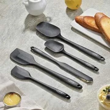 JJOO 5 Pack Silicone Spatula Set Heat Resistant Kitchen Essential
