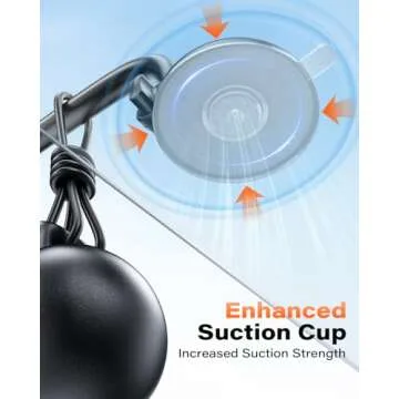 APPS2Car Cell Phone Holder for Car Dashboard Windshield Phone Mount for Car Long Arm Car Phone Holder Mount Strong Suction Cup Anti-Shake Stabilizer Compatible for iPhone, Samsung, All Smartphones