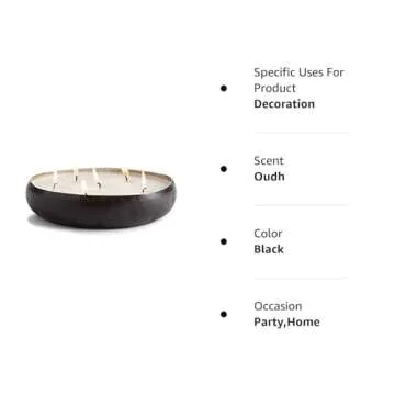 Napa Home & Garden OUDH Noir 6-Wick Candle Tray
