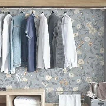 HeloHo Vintage Floral Peel Stick Wallpaper for Home Decor