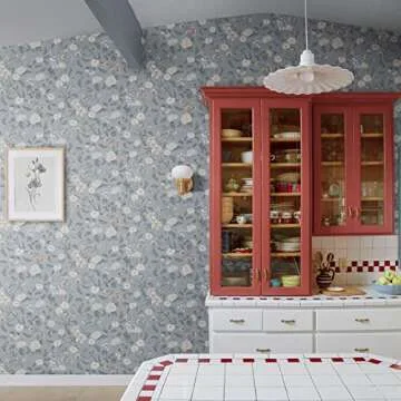 HeloHo Vintage Floral Peel Stick Wallpaper for Home Decor