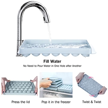 Lamesa Round Ice Tray Set for Cocktail & Drinks