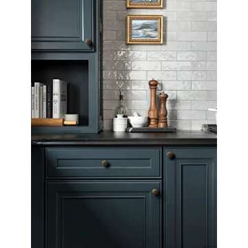 JIASENBAO Antique Brass Cabinet Knobs 10 Pack Vintage Retro Drawer Pulls Kitchen Cupboard Bathroom Dresser Cabinet Hardware Handles Zinc Alloy