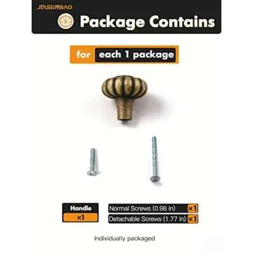 JIASENBAO Antique Brass Cabinet Knobs 10 Pack Vintage Retro Drawer Pulls Kitchen Cupboard Bathroom Dresser Cabinet Hardware Handles Zinc Alloy
